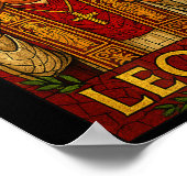 教皇レオ14世 – 神のモザイク芸術クリスチャン・カトリック ポスター (角)