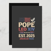 教皇レオ14世。2025年7月4日米国国旗 招待状 (正面/裏面)
