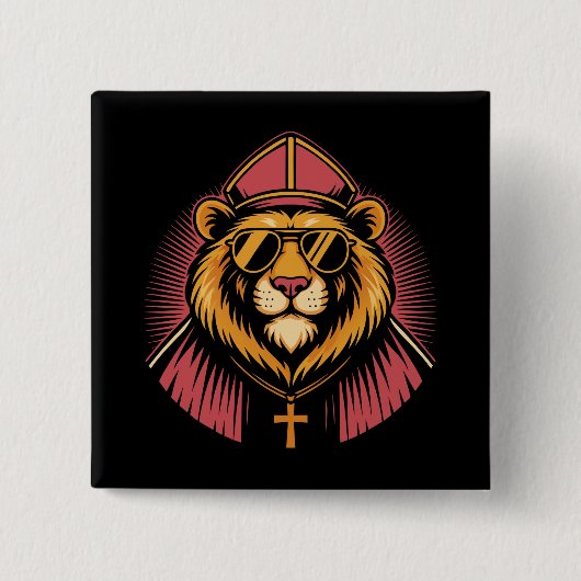 教皇レオ16世レオ14世 缶バッジ (正面)