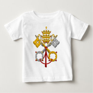 教皇制度の公式の法皇のSymbol Coat紋章 ベビーTシャツ
