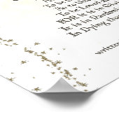 教皇=聖。平和シンプル祈りの言葉用フランシス祈りの言葉 ポスター (角)