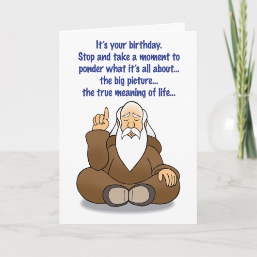 教祖のユーモアのあるなバースデー・カード カード (正面)