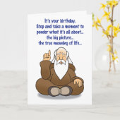 教祖のユーモアのあるなバースデー・カード カード (黄色い花)