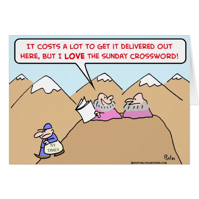 教祖の日曜日のクロスワードパズル (正面横)