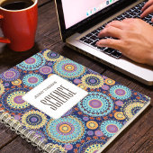 教科ネイビーカラフルブパーソナライズされたルー ノートブック