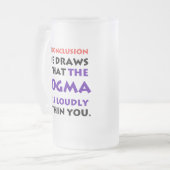 教義の生命声高に曇らされたマグ フロストグラスビールジョッキ (正面左)