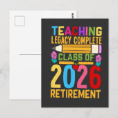 教職の伝統 クラス2026年退職 ポストカード (正面/裏面)
