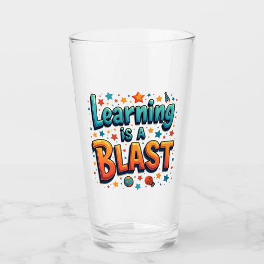 教育おもしろい- no1 タンブラーグラス (正面)