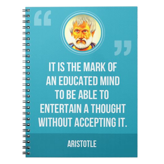 教育がある心の引用文 ノートブック (正面)