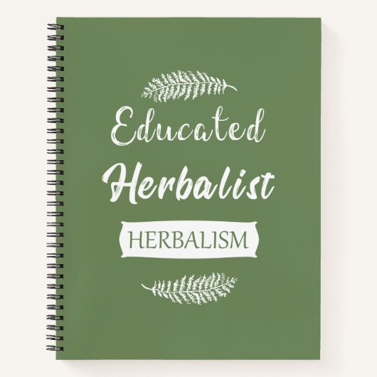 教育されたハーバルリストの自然医学 ノートブック (正面)