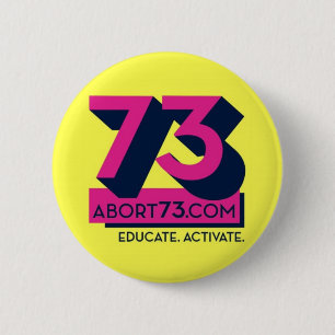 教育して下さい。 活動化させて下さい。 /Abort73.com 缶バッジ