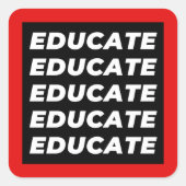 教育する スクエアシール (正面)