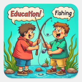 教育と友情の喜び スクエアシール