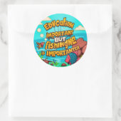 教育と魚釣りの重要性 ラウンドシール (バッグ)