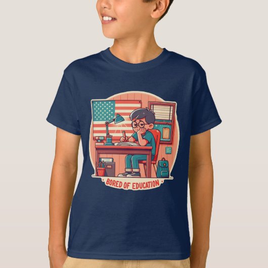 教育に飽きている Tシャツ (正面)