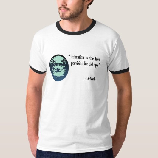 教育のアリストテレスのTシャツ Tシャツ (正面)