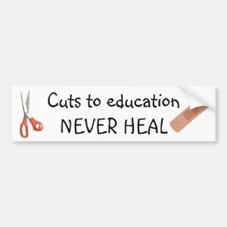 教育の切口は永久的です バンパーステッカー