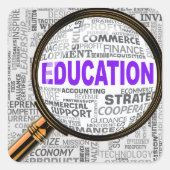 教育の拡大 スクエアシール (正面)