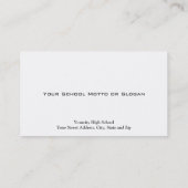 教育の教育者の先生の名刺 名刺 (裏面)