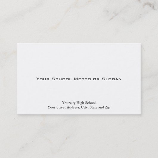 教育の教育者の先生の名刺 名刺 (裏面)