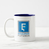 教育の未来のマグ-青 ツートーンマグカップ (左)