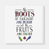 教育の根源は苦い先生 マグネット (正面)