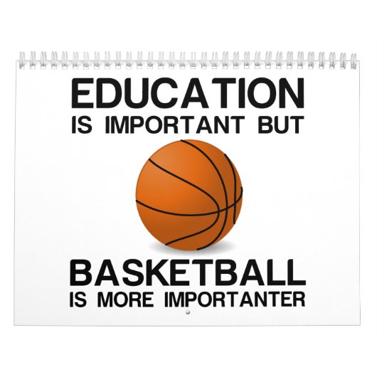 教育の重要なバスケットボールの重要性 カレンダー (カバー)
