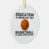 教育の重要なバスケットボールの重要性 セラミックオーナメント (右)