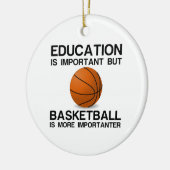 教育の重要なバスケットボールの重要性 セラミックオーナメント (左)