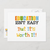 教育は価値がある ポストカード (正面/裏面)