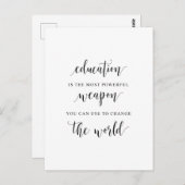 教育は最も強力な武器である ポストカード (正面/裏面)