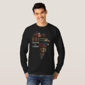 教育は自由の本リーダー黒い歴史モン Tシャツ (正面フル)