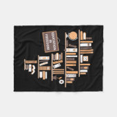 教育は自由アフリカ系アメリカ人ブラックヒストル フリースブランケット (正面(横))