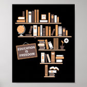 教育は自由アフリカ系アメリカ人ブラックヒストル ポスター (正面)