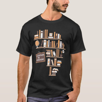 教育は自由アフリカ系アメリカ人ブラックヒストル Tシャツ