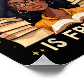 教育は自由アフリカ誇りを持った系アメリカ人ティーチ ポスター (角)