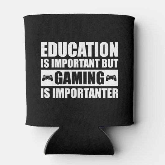 教育は重要だがゲームは重要だ 缶クーラー (裏面)