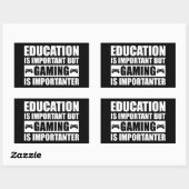 教育は重要だがゲームは重要だ 長方形シール (シート)