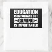 教育は重要だがゲームは重要だ 長方形シール (バッグ)