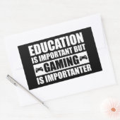 教育は重要だがゲームは重要だ 長方形シール (封筒)