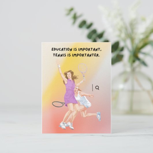 教育は重要だがテニスはおもしろいより ポストカード (スタンド正面)