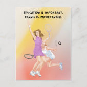 教育は重要だがテニスはおもしろいより ポストカード (正面)