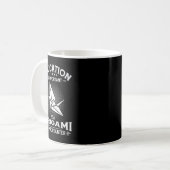 教育は重要だが折り紙は重要だ コーヒーマグカップ (正面左)
