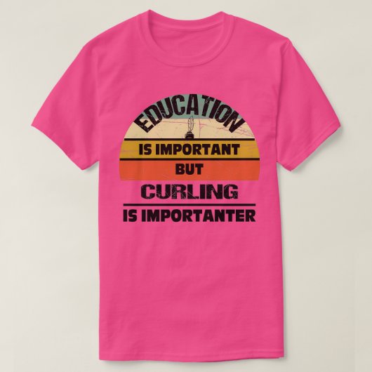 教育は重要だが節制は重要だ Tシャツ (デザイン正面)