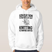 教育は重要だが編み物は重要 パーカ (正面)