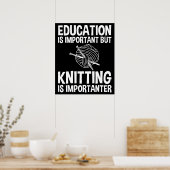 教育は重要だが編み物は重要 ポスター (キッチン)