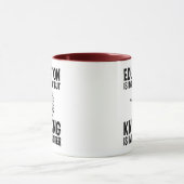 教育は重要だが編み物は重要 マグカップ (中央)