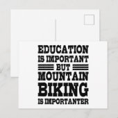 教育は重要だ！（なんて）面白い自転車ライダーだ！ ポストカード (正面/裏面)