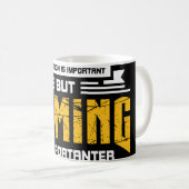 教育は重要ですが、賭博は… -ヴィンテージです コーヒーマグカップ (正面右)