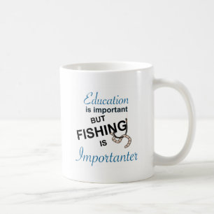 教育は重要です-魚釣りはIMPORTANTERです コーヒーマグカップ